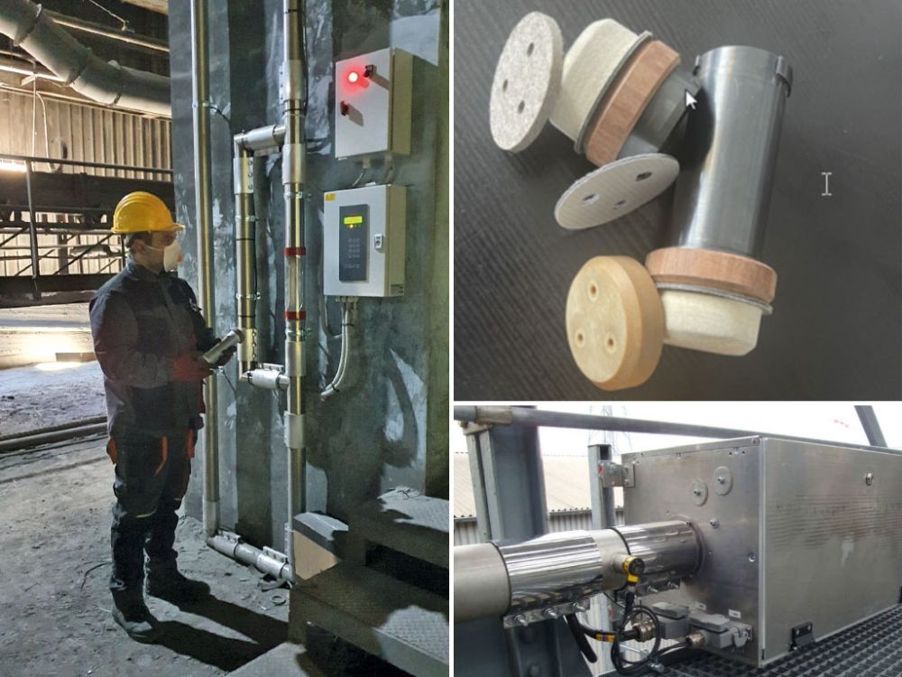 Pneumatic tube system for the transport of metal samples Pneumatic tube system for the transport of metal samples